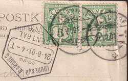 MOSAMBIK (Lourenco Marques) 1901, 65B von Altdorf, Karte mit ...