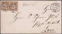 HEIMISWYL 1870 +Burgdorf, Nr.30 im Paar auf sehr sauberem Umschlag ...