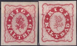 SCHWYZ, Rigi-KALTBAD (Alpenrose) Nr.27 mit stark varierender "ROSE" ...