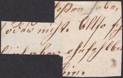 OBERBALM (Berner Mittelland) Stabstempel in schwarz auf gelber Rayon ...