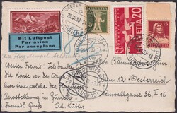 1933, Vignetten-Karte mit Nr.173z+183z und F17 nach WIEN. ...