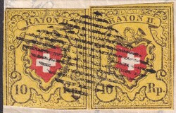 SCHLOSSWYL CHARGÉ (+roter "WYL") 1852, Frühdatum eines ...