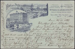 GENF, Hotel de la Poste GENEVE (mit Zudruck o.rechts) 1899 nach ...