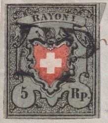 ESCHOLZMATT 1850 mit verkehrtem Z nach Luzern, 15II.c (grauviolette ...