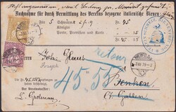 RHEINFELDEN 1879, BIENEN-FREUNDE-Dokument mit Nr.37+43 nach BENKEN ...