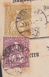 RHEINFELDEN 1879, BIENEN-FREUNDE-Dokument mit Nr.37+43 nach BENKEN ...