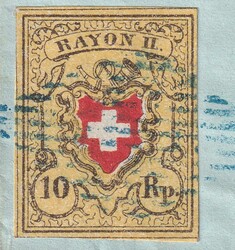 ENTFELDEN (Stabstempel in ROT), datiert 5.MÄRZ.1854 nach Laufenburg, ...