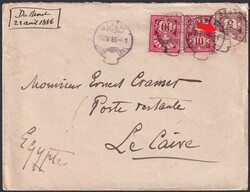 HALBIERUNG: GENEVE mit Sackstempel vom 22.APR.1886, 2x 61A +halbierte ...