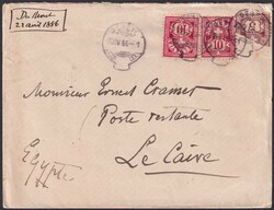 HALBIERUNG: GENEVE mit Sackstempel vom 22.APR.1886, 2x 61A +halbierte ...