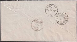 SCANFS (Zwergstempel) 3.APR,1873, Nr.28+29 (je 2x) nach CLUGIN, 3 ...