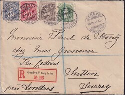 GROSSBRITANNIEN (SUTTON bei London) 20.APR.1894, Frankatur mit ...