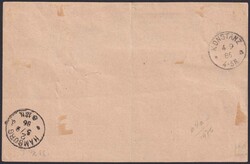 St.GALLEN Fahrpost 1888 nach NEW YORK, Mischfrankatur: STEHENDE ...