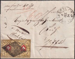 OBERUZWYL 1854 nach HOFFELD (bei Degersheim) T.13+14 D-RU (2.Zustand) ...