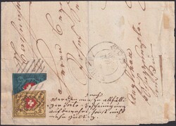 ANGLIKON (WOHLEN) 1850. 15II (Type 11) +16II (T.25 A2-RO) Marke, ...