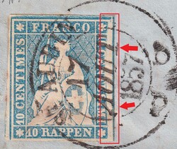 St.AUBIN, 23C auf archivfrischem Faltbrief nach Neuchâtel, unten ...