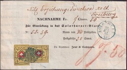 SOLOTHURN (Brigadeschule - Offizierausbildung) nach Freiburg 1852, T ...