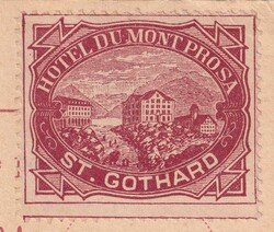 TESSIN, AIROLO 1887,Nr.38 auf sauberer Karte nach Sondershausen (DE) ...