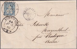 5655146: Schweiz Sitzende Helvetia gezähnt - Stempel