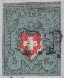 LAUSANNE 1857, 15II.1.03 (Type 30) auf Faltbrief nach "Sentier". ...