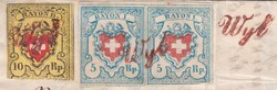 SCHLOSSWYL (WYL, BE) 24.Juni.1852 nach WORB, Buntfrankatur 16II (T.22 ...