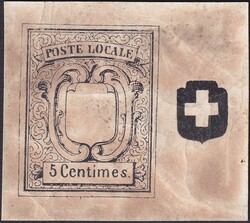 NEUENBURG, Nr.11 auf dickem Karton-Papier. Entwurf von Marke und ...