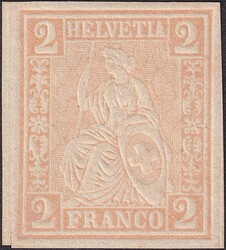 2c hellrosa, Nr.28.6.4 (geschnittener Probedruck) mit sehr gutem ...