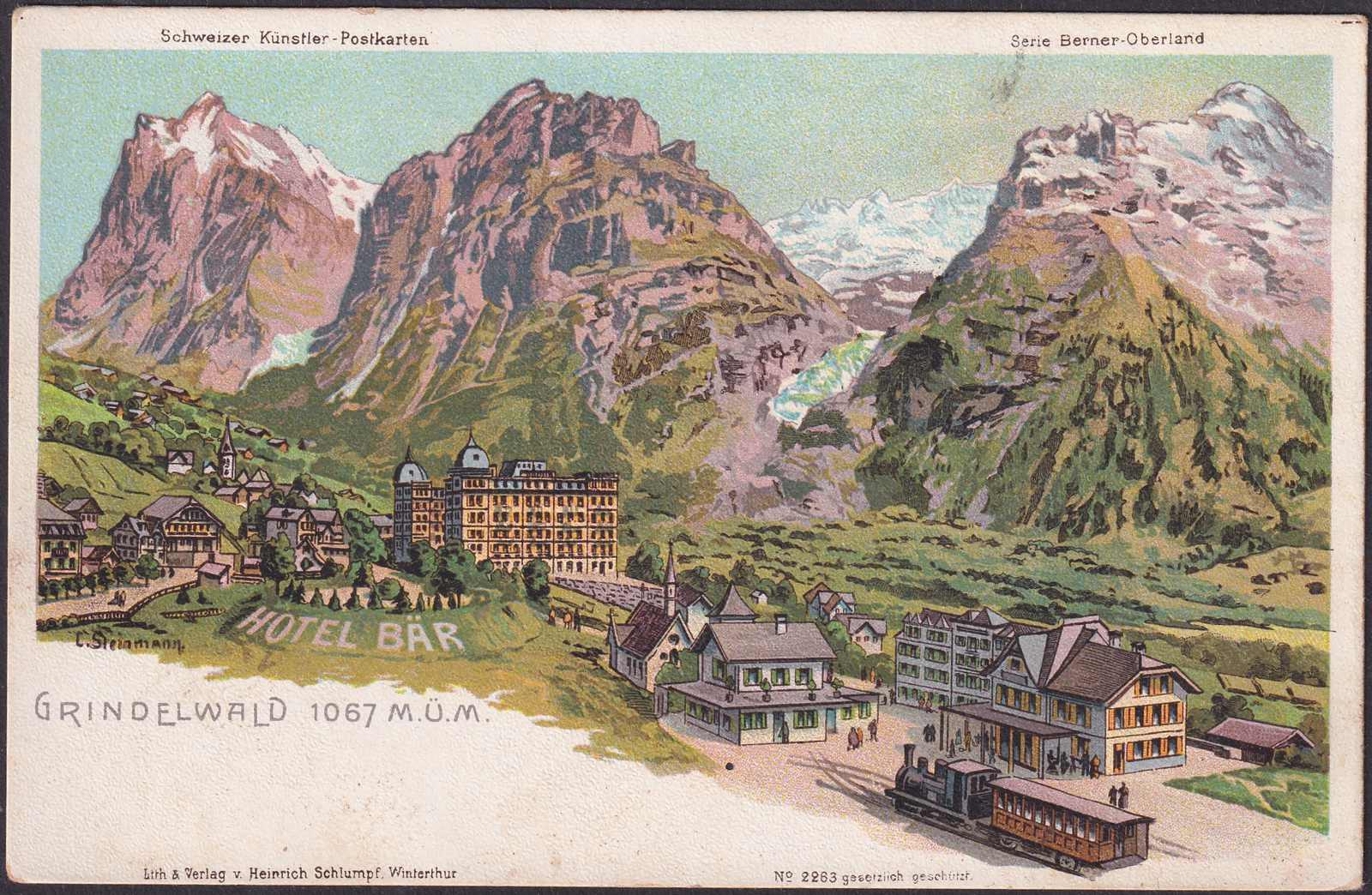 BERN, GRINDELWALD, sehr saubere ungebrauchte Karte. Ansicht Berge und ...