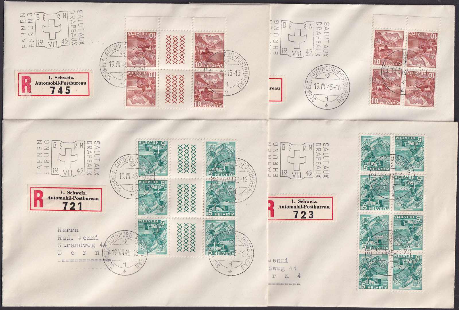1945-1997, Spezial-Sammlung Briefe von 27 Stück: Kehrdrucke + ...