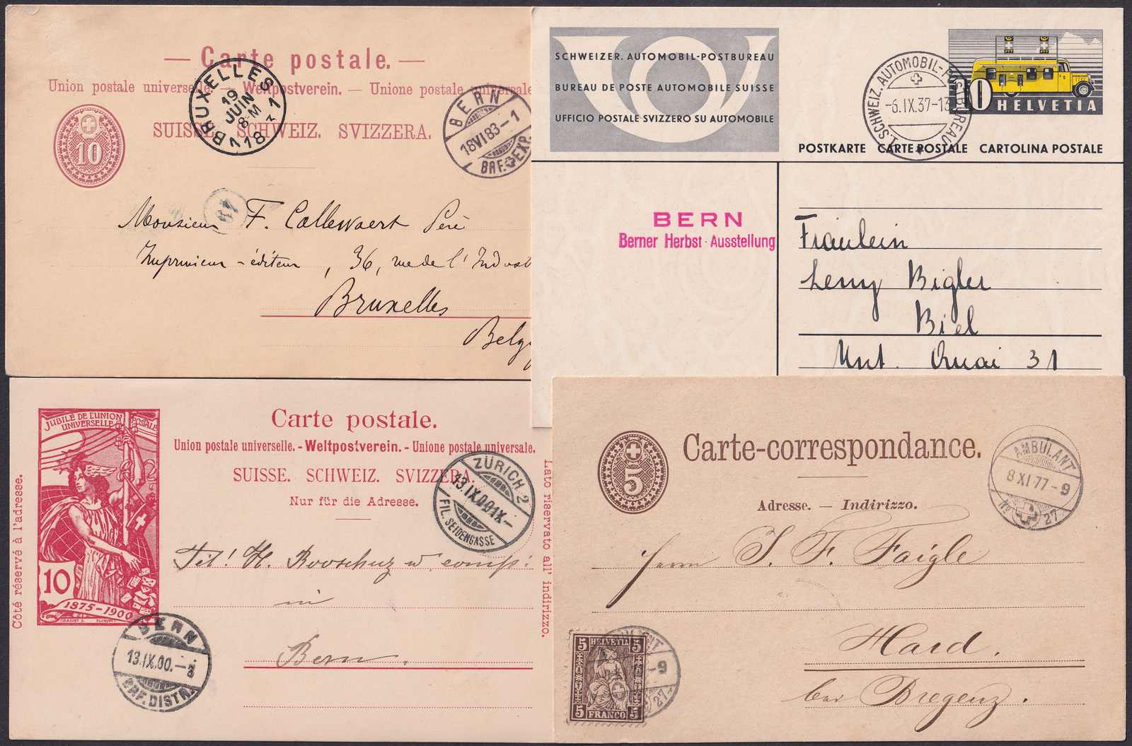 1880-1920, 97 GANZSACHEN, meist sehr sauber. Viele im Ausland ...