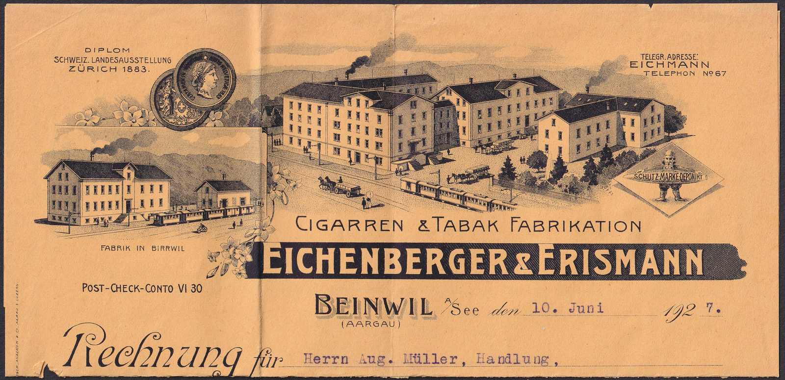 AARGAU, 5 meist illustrierte Rechnungen der 20er & 30er Jahre, alle ...
