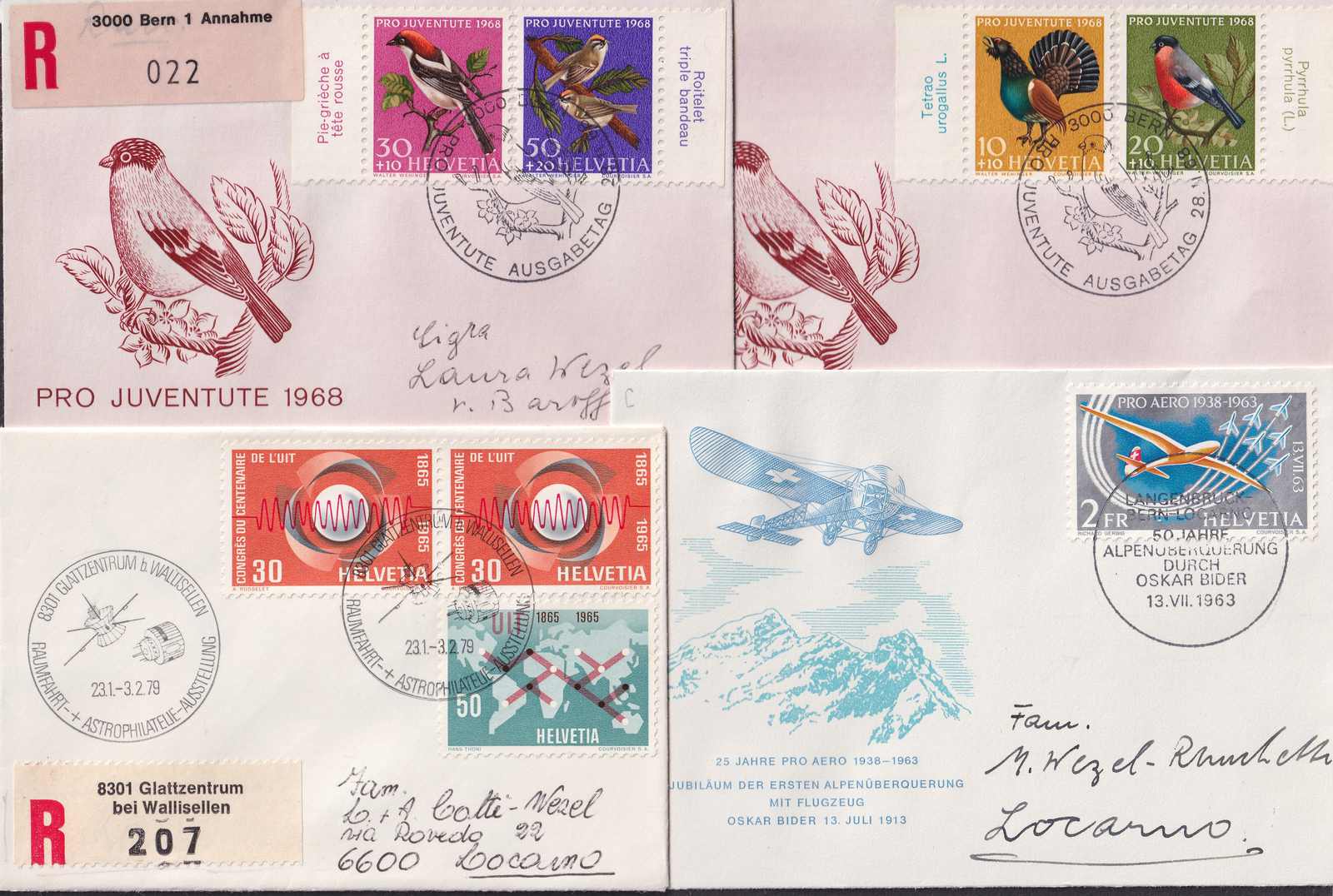 1938-1980, attraktive KLEINBRIEFE (115 Stück), viele ...