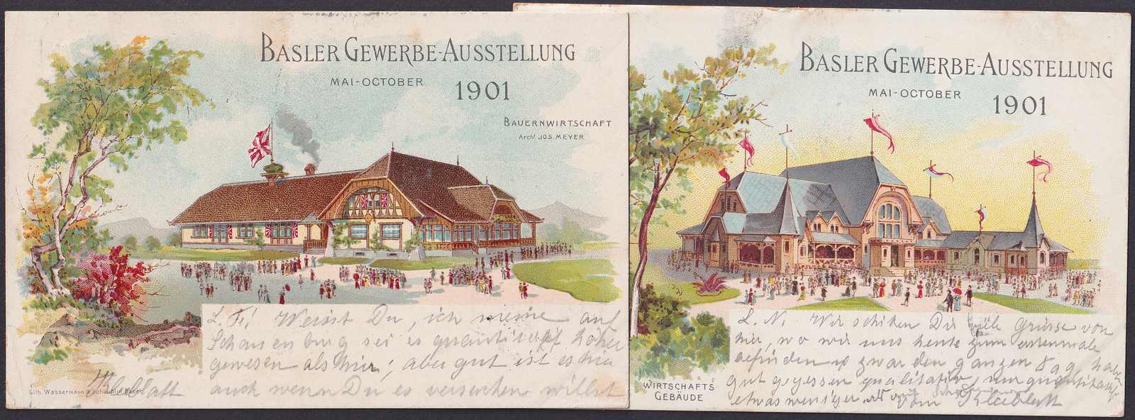 BASEL: GEWERBE-AUSSTELLUNG 1901, mit seltenem SONDERSTEMPEL ...
