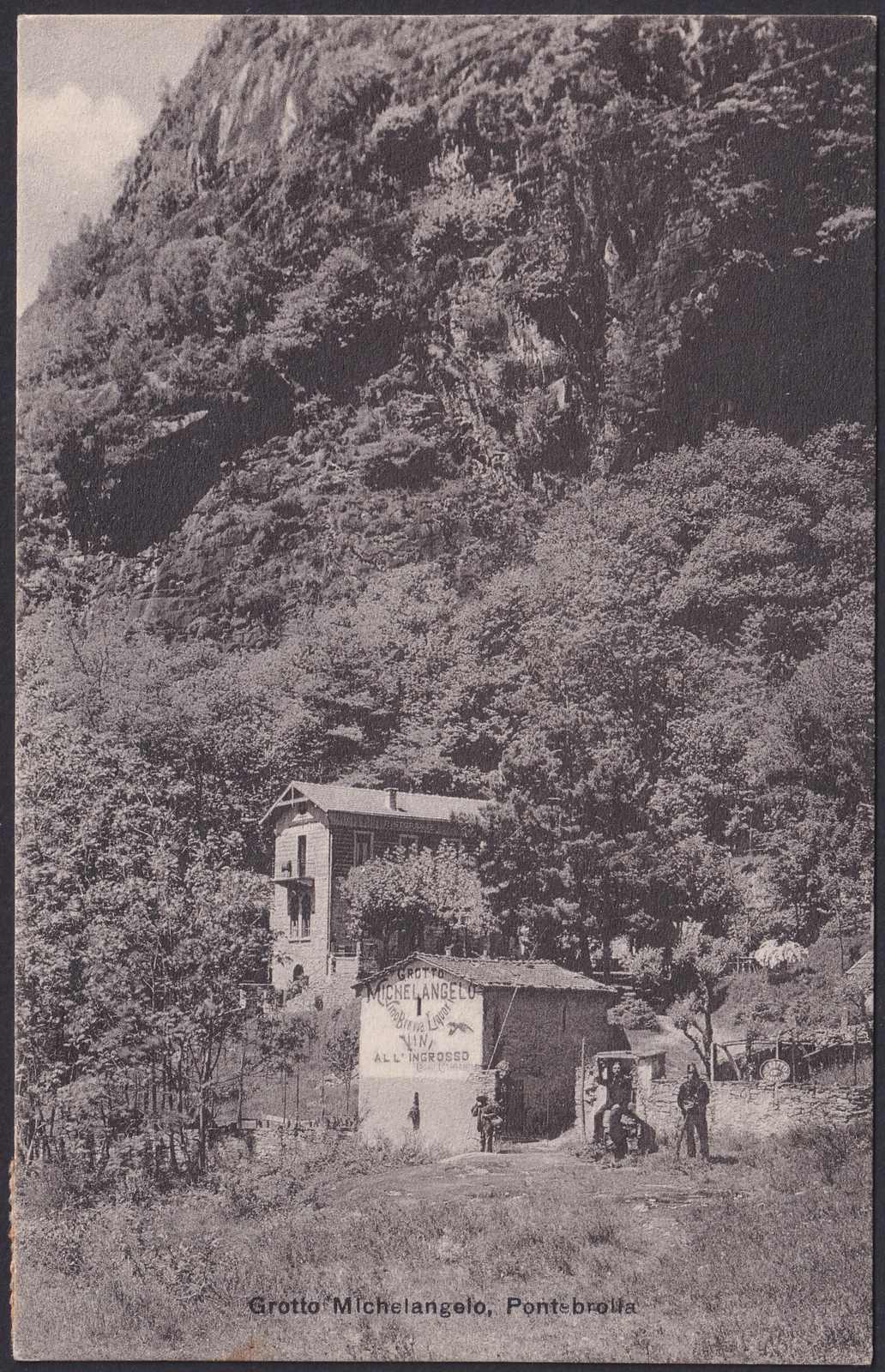 TESSIN, GROTTO in PONTEBROLLA 1920, seltene Karte aus dem ...