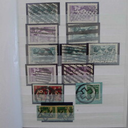 1907-1940, ZOLLSTEMPEL in Album (ca 110 Marken). Diverse Gebiete - ...