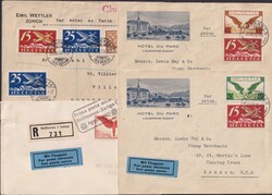 5659: Marque de post pour le vol Suisse - Collections
