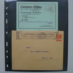 1925-1955, SOLOTHURN (Briefe-Sammlung), 64 Belege mit Illustrationen ...