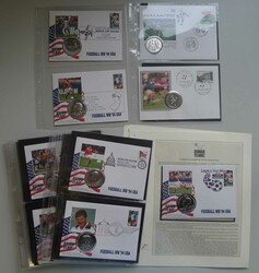 1994, 20 NUMISBRIEFE der WM USA (MÜNZBRIEFE). Spektakuläre Sammlung ...