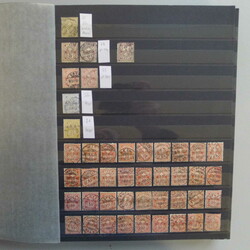 1882-1910, Ziffernmuster, LAGERBUCH mit x-100 Marken, weisses Papier ...