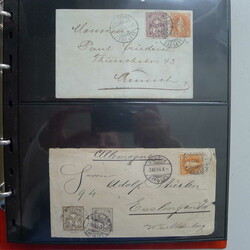 50 Frankaturen STEHENDE Helvetia, Album - Meist Auslandfrankaturen. ...