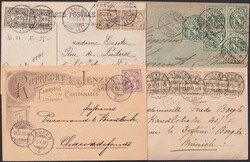 1882-1910: 93 Briefe mit ZIFFERMUSTER (Wertziffern) im Album. ...