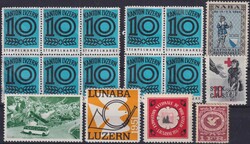 VIGNETTEN & Gebührenmarken (Block von LUZERN), dabei auch seltenere, ...