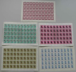 1953, J148-J152 Bogen-Serie (Mädchen, Insekten & F.Hodlers) ...