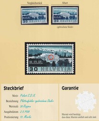 1862-2000, 88 ABARTEN in 2 Alben mit Zertifikaten von Marken Müller, ...