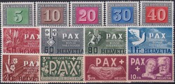1945, Nr.262-274 (Pax-Satz) ** postfrisch, gut gezähnt, Kat: 500.-+ ...