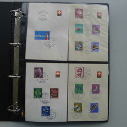 1939-1958, PTT-Blättli Sammlung mit meist Ersttags-Stempeln auf 120 ...