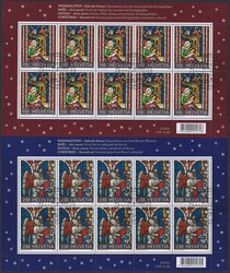 2022, Nr.1925+1926 (Weihnachten) Zierbögen mit Stempel vom ...