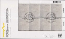 2023, Nr.1950 (Kunst am Bau) Zierbogen mit Stempel vom Ausgabetag ...