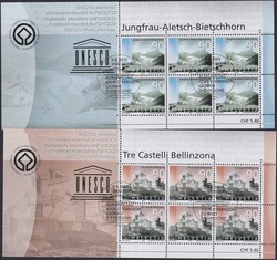 2003, Nr.1096-1100 (UNESCO) Zierbögen im Satz mit Stempel vom ...