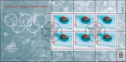 2005, Nr.1181 (Olympische Spiele Turin) Zierbogen mit Stempel vom ...