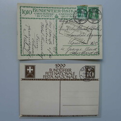 1910-1940, 32 Bundesfeierkarten, gestempelt & ungebraucht. ...